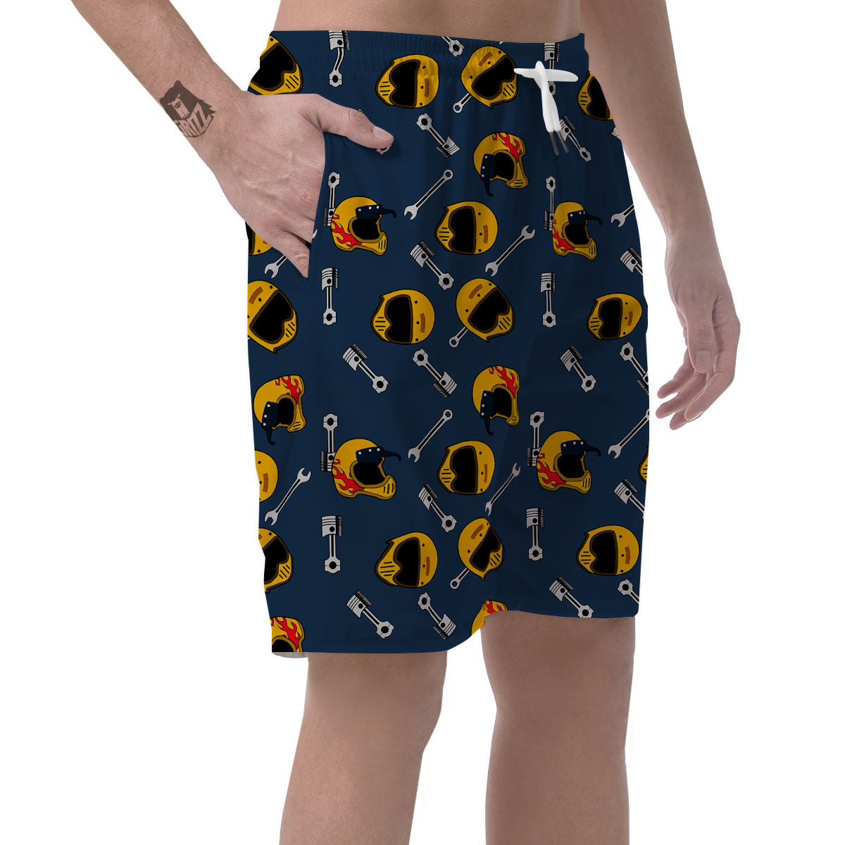 Equipment Motorcycle Print Pattern Men's Shorts-grizzshop