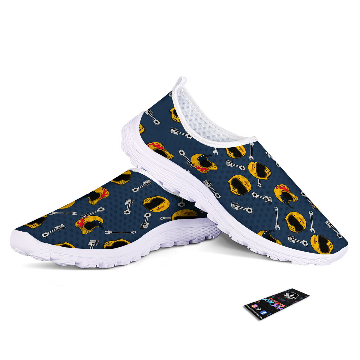 Equipment Motorcycle Print Pattern Nurse Shoes-grizzshop