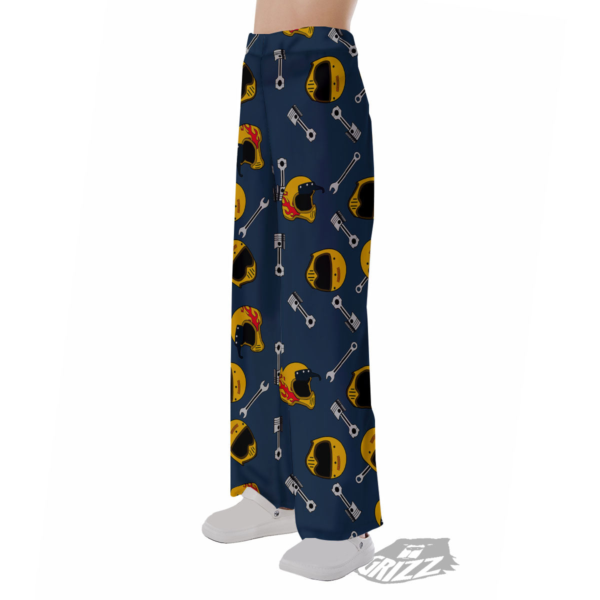 Equipment Motorcycle Print Pattern Pajama Pants-grizzshop