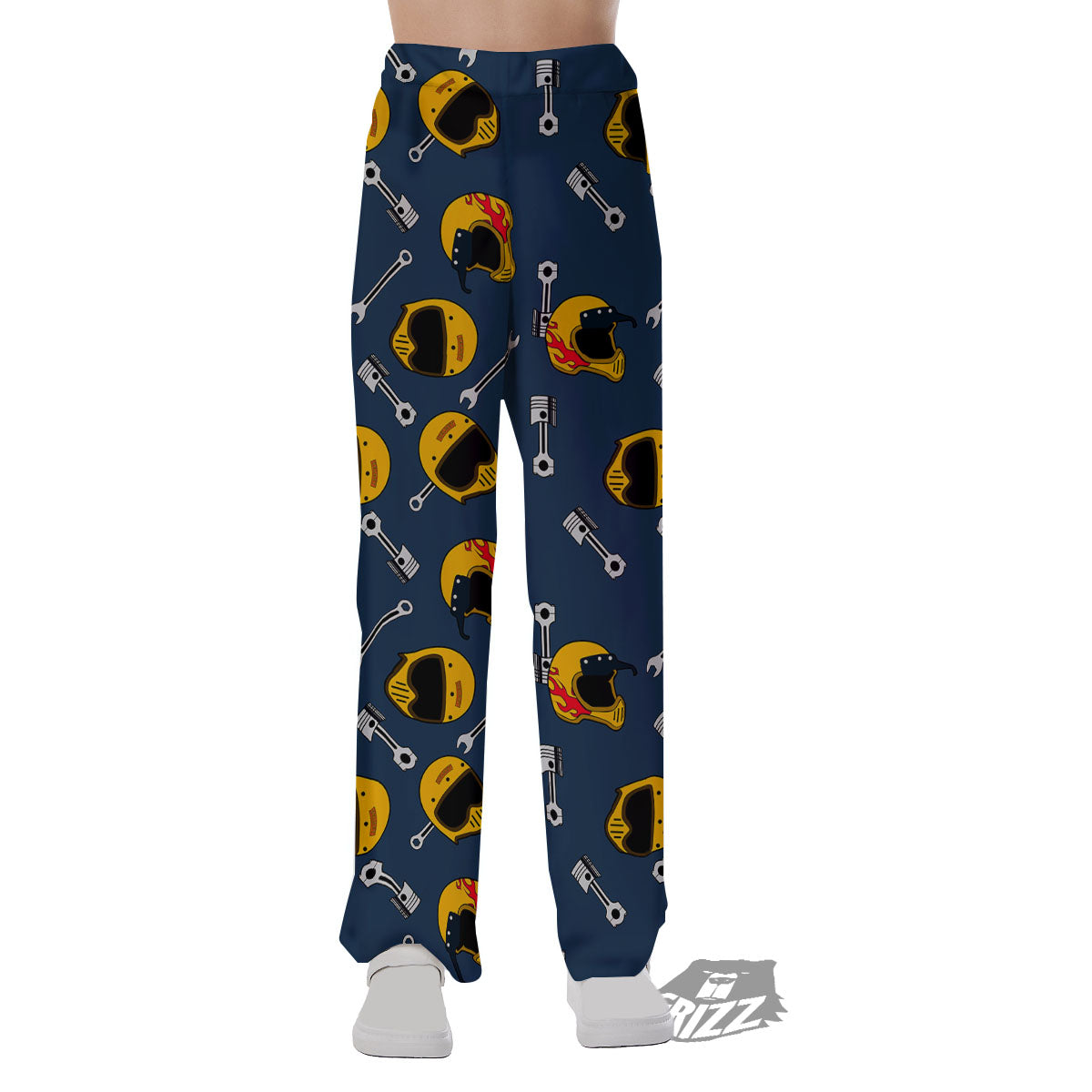 Equipment Motorcycle Print Pattern Pajama Pants-grizzshop