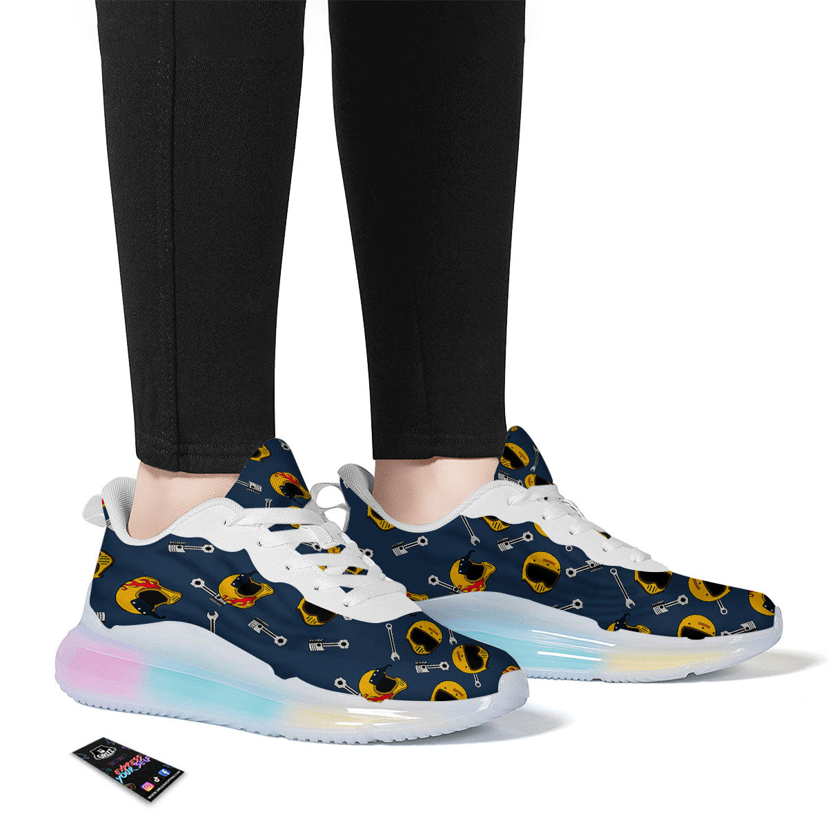 Equipment Motorcycle Print Pattern Running Sneakers-grizzshop