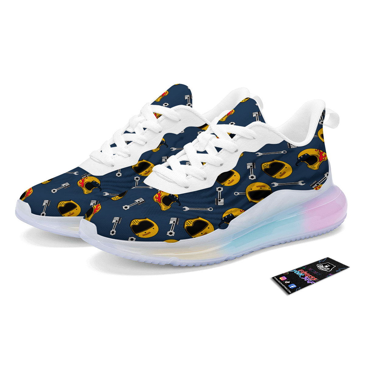 Equipment Motorcycle Print Pattern Running Sneakers-grizzshop