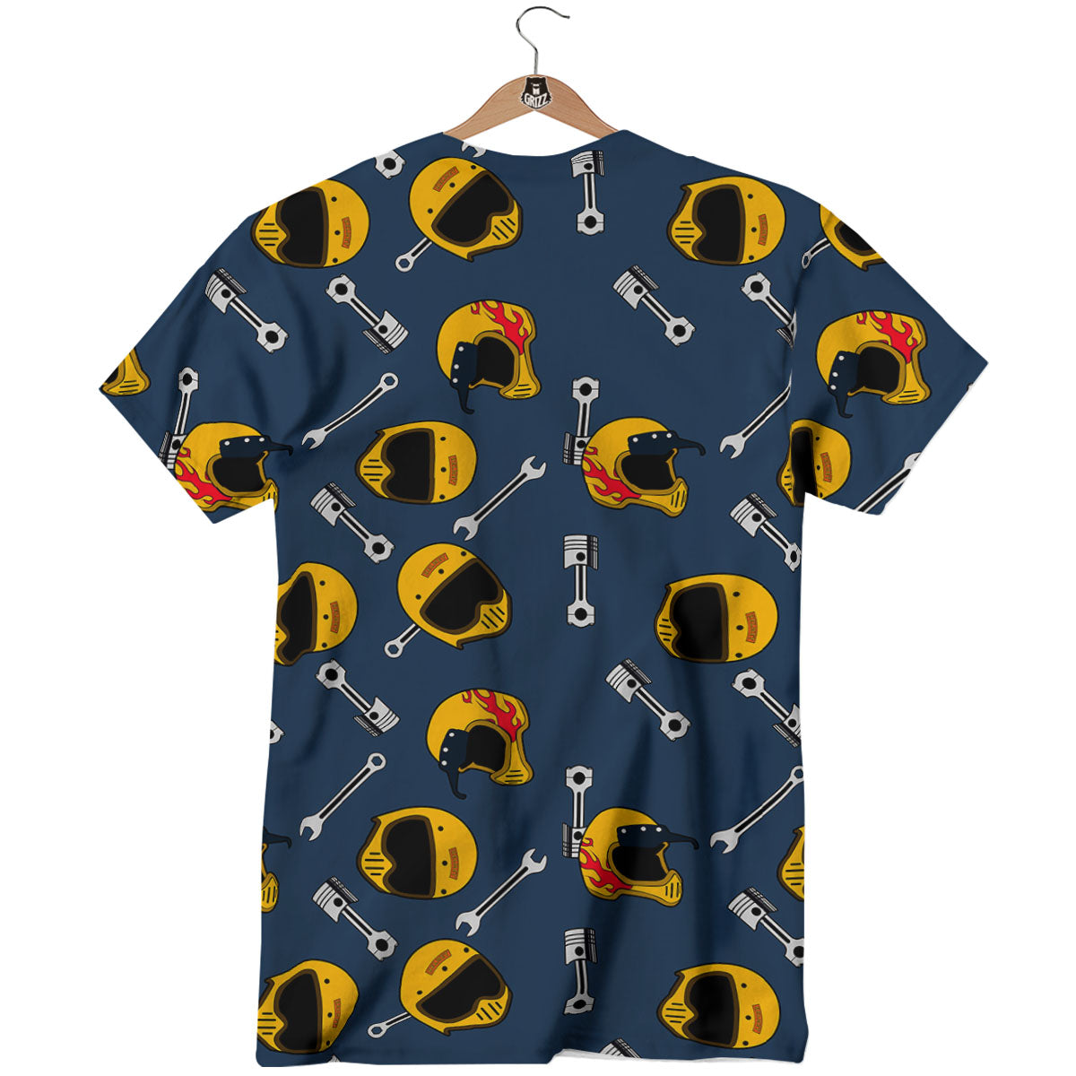 Equipment Motorcycle Print Pattern T-Shirt-grizzshop