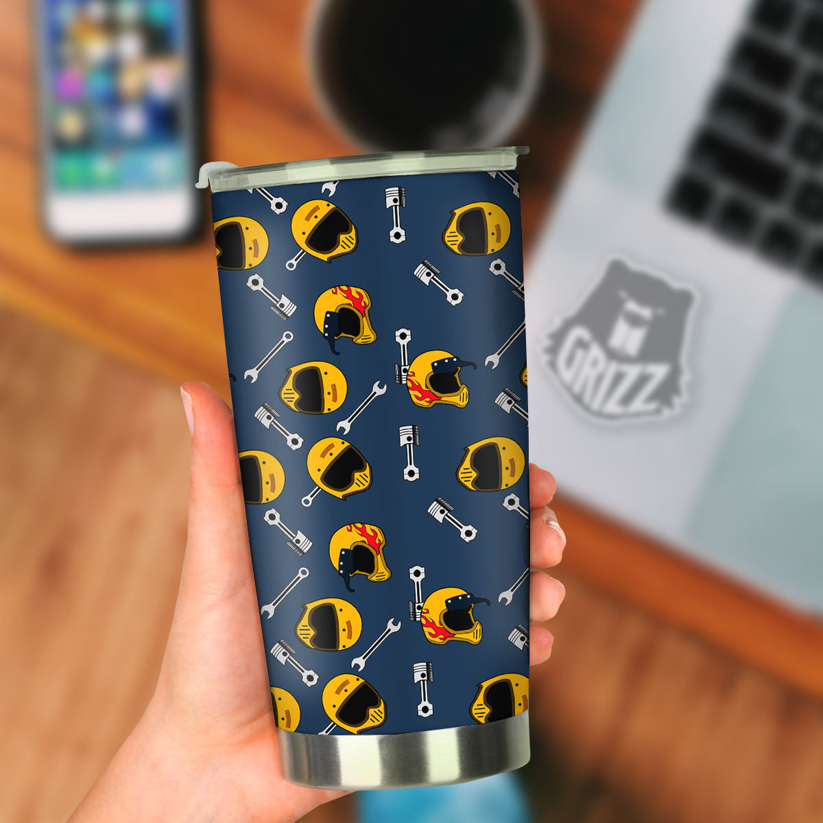 Equipment Motorcycle Print Pattern Tumbler-grizzshop