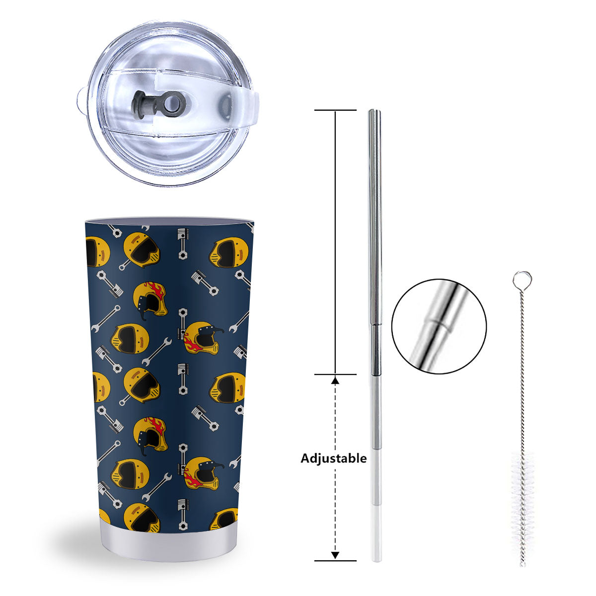 Equipment Motorcycle Print Pattern Tumbler-grizzshop