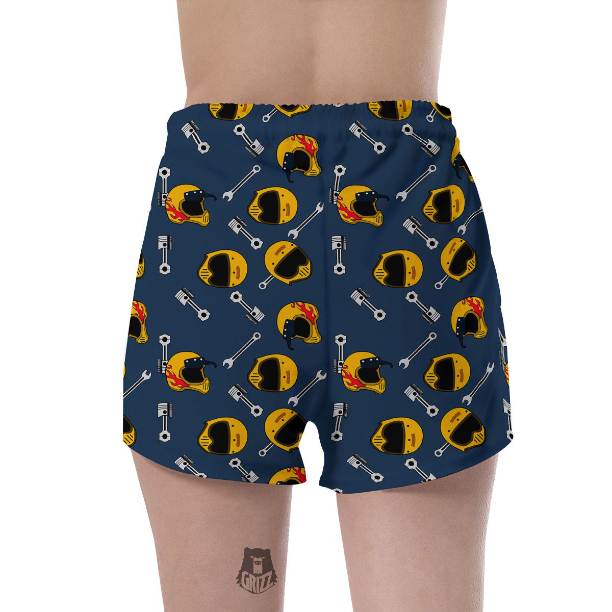 Equipment Motorcycle Print Pattern Women's Shorts-grizzshop