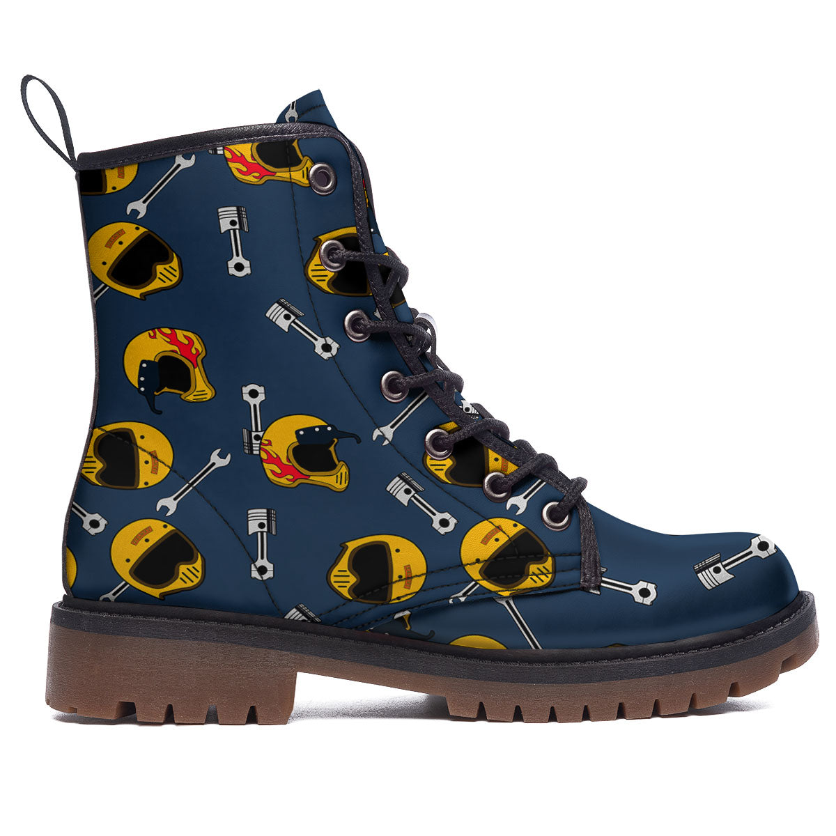 Equipment Motorcycle Print Pattern Work Boots-grizzshop