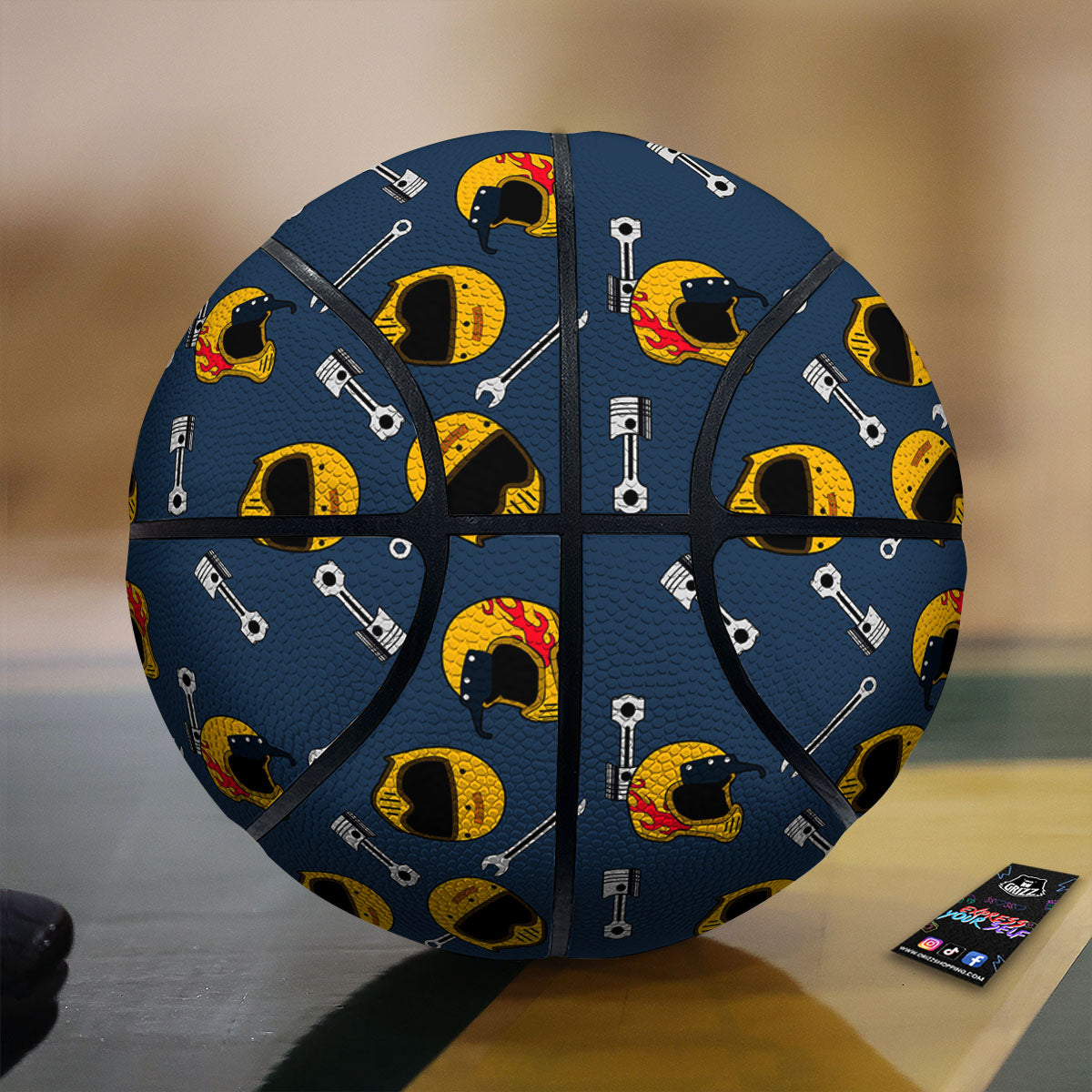 Equipment Motorcycle Print Pattern Basketball
