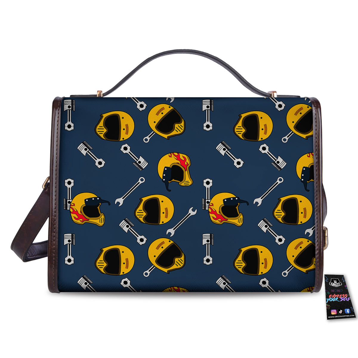 Equipment Motorcycle Print Pattern Women's Satchel Bag