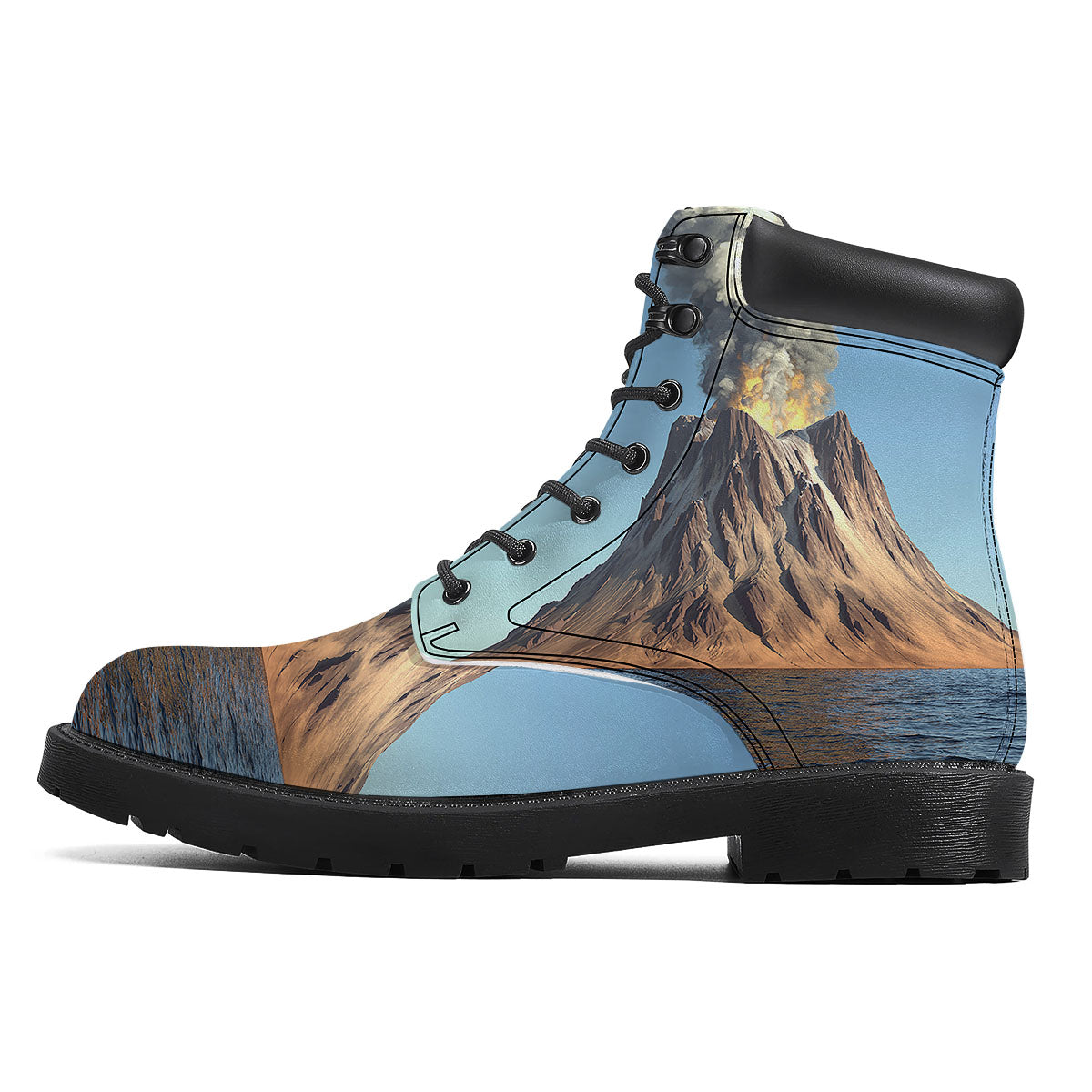 Eruption Volcano Print Boots-grizzshop