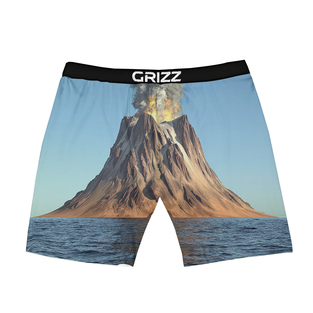 Eruption Volcano Print Boxer Briefs-grizzshop