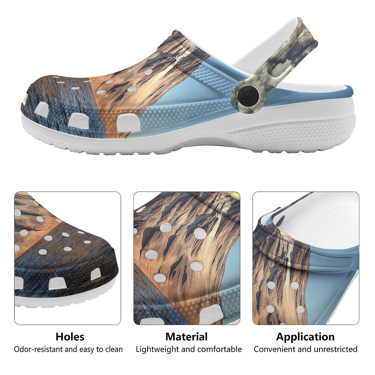 Eruption Volcano Print Clog-grizzshop