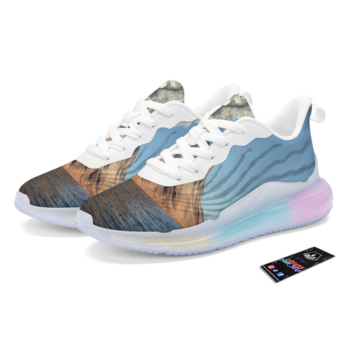 Eruption Volcano Print Running Sneakers-grizzshop