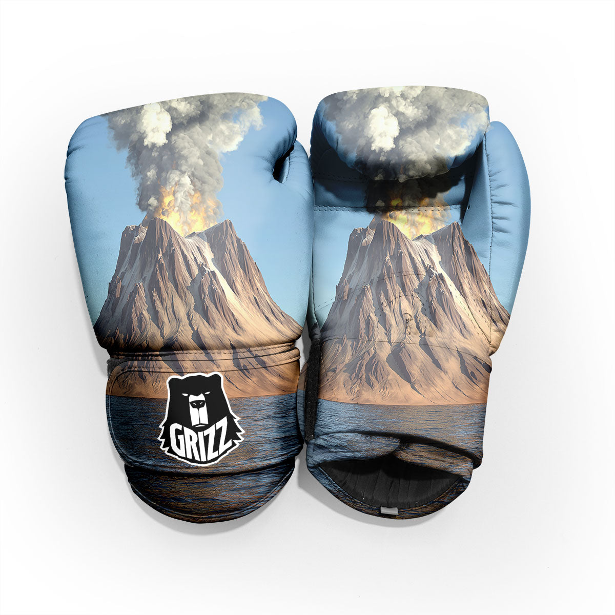 Eruption Volcano Print Pro Boxing Glove