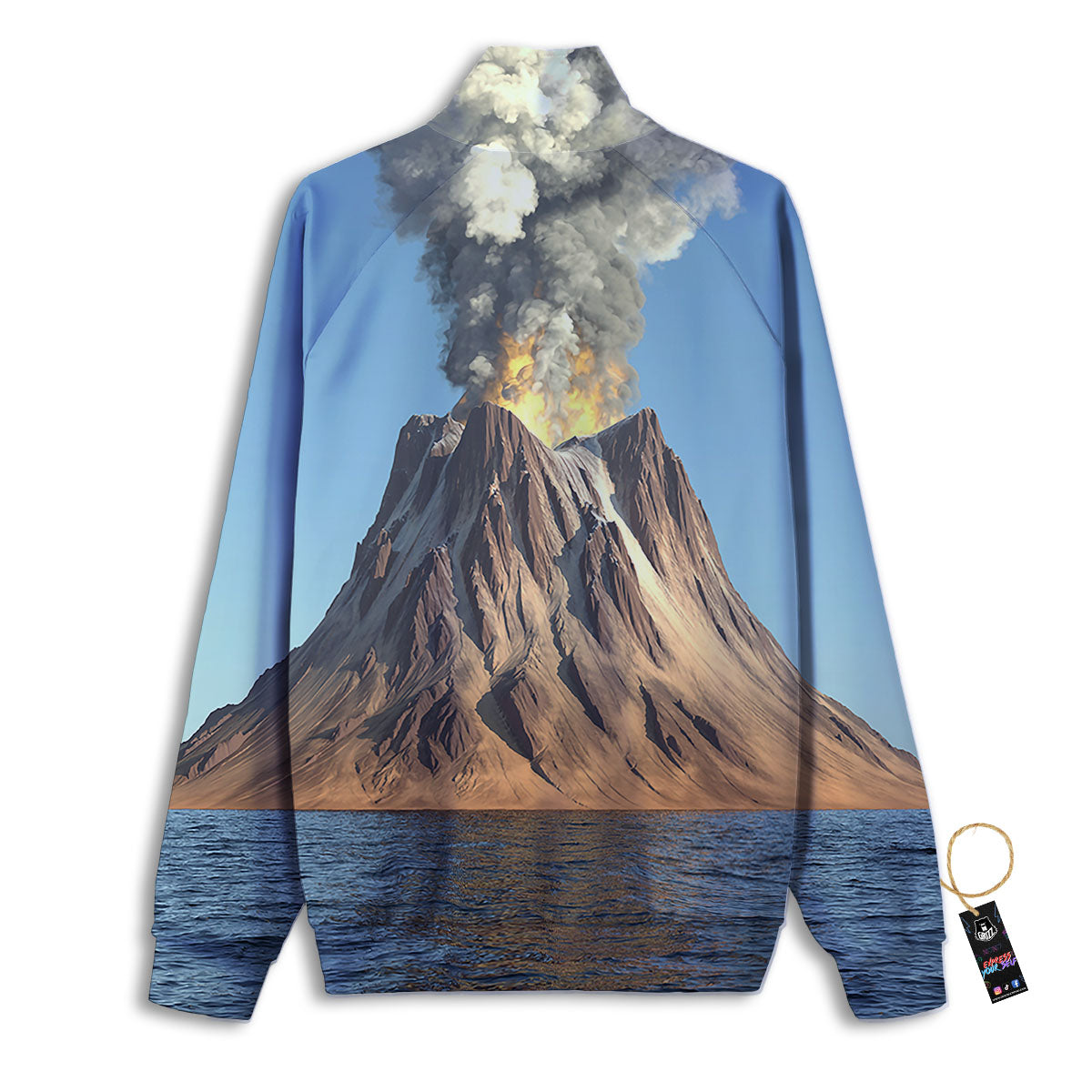 Eruption Volcano Print Track Jacket-grizzshop