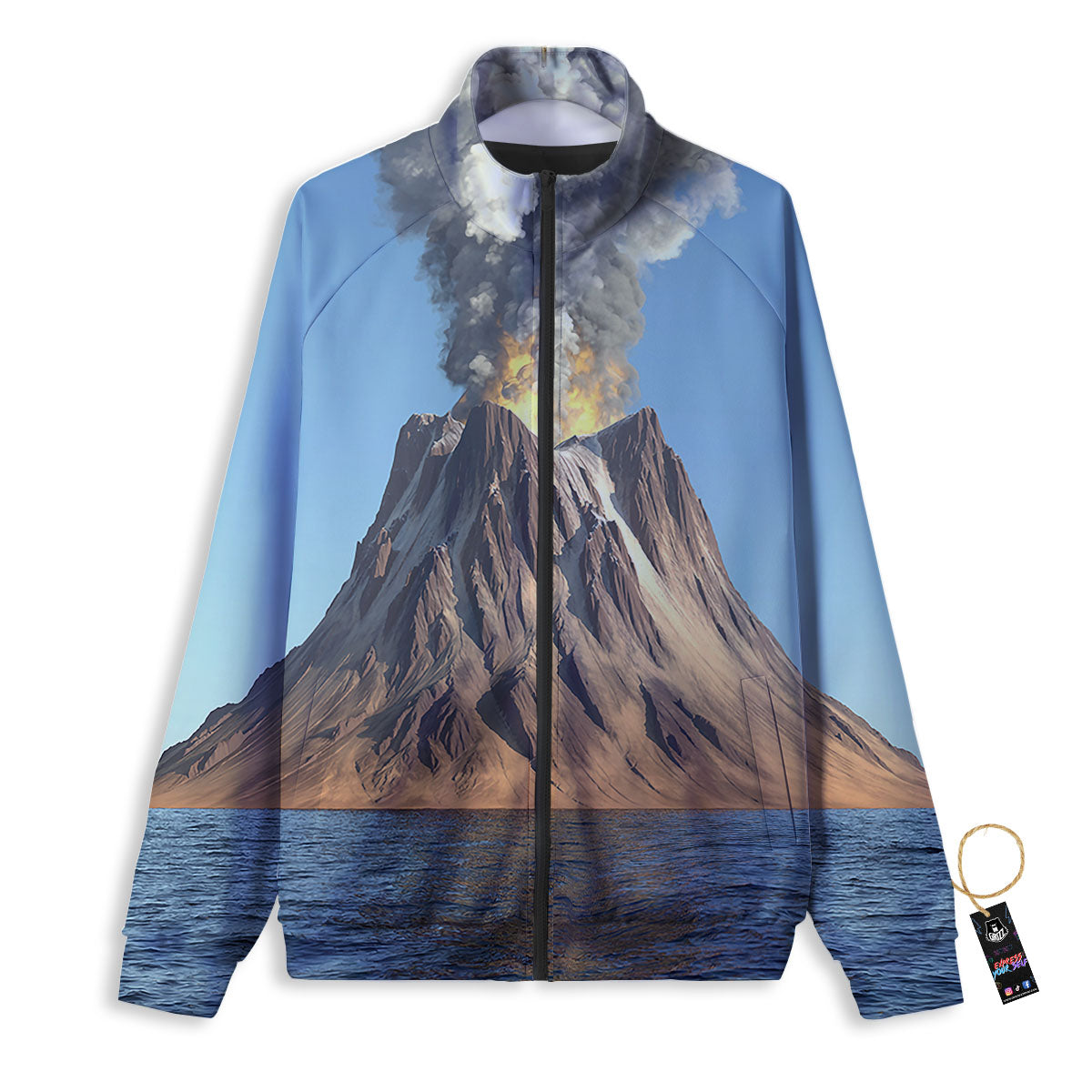 Eruption Volcano Print Track Jacket-grizzshop