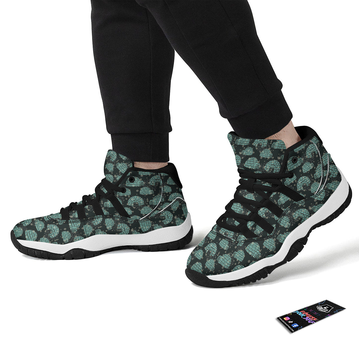 Eskimo Igloo Print Pattern Black Bball Shoes-grizzshop