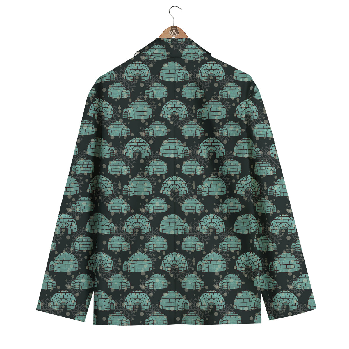 Eskimo Igloo Print Pattern Men's Blazer-grizzshop
