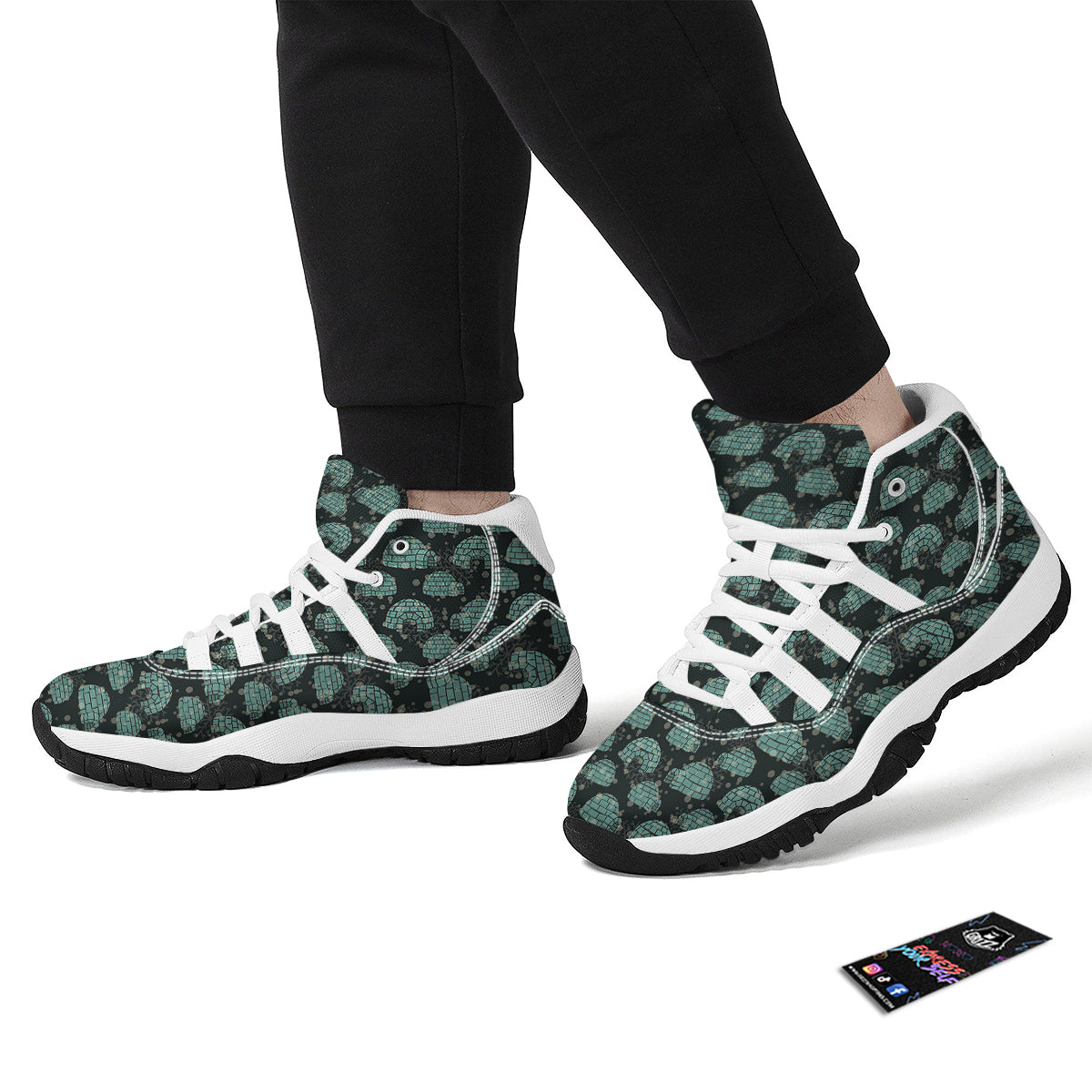 Eskimo Igloo Print Pattern White Bball Shoes-grizzshop