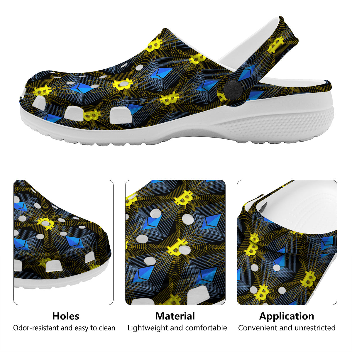 Ethereum And Bitcoin Print Pattern Clog-grizzshop