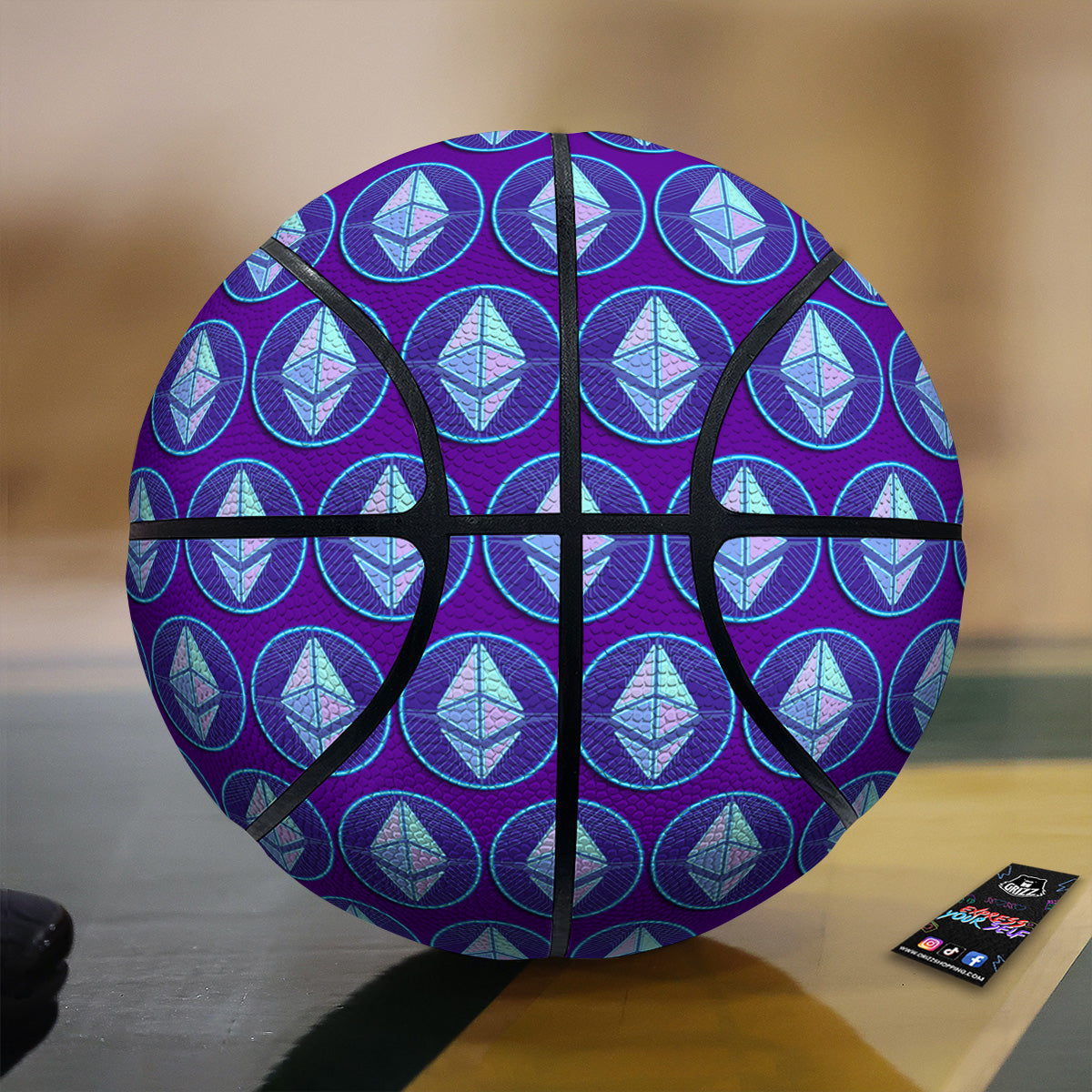 Ethereum Cryptocurrency Print Pattern Basketball-grizzshop