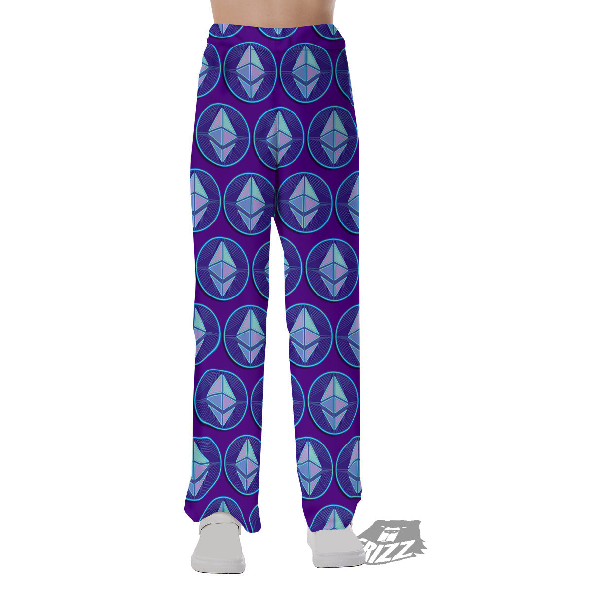 Ethereum Cryptocurrency Print Pattern Pajama Pants-grizzshop