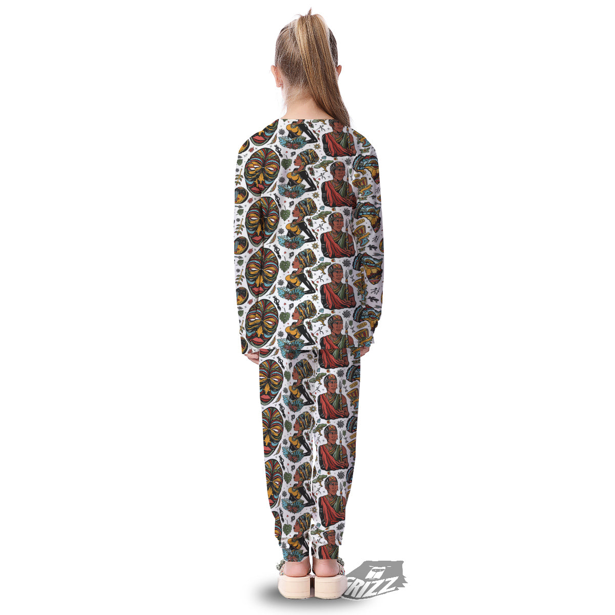Ethnic Afro African Print Pattern Kid's Pajamas-grizzshop