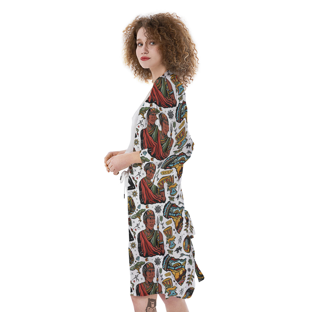 Ethnic Afro African Print Pattern Kimono-grizzshop