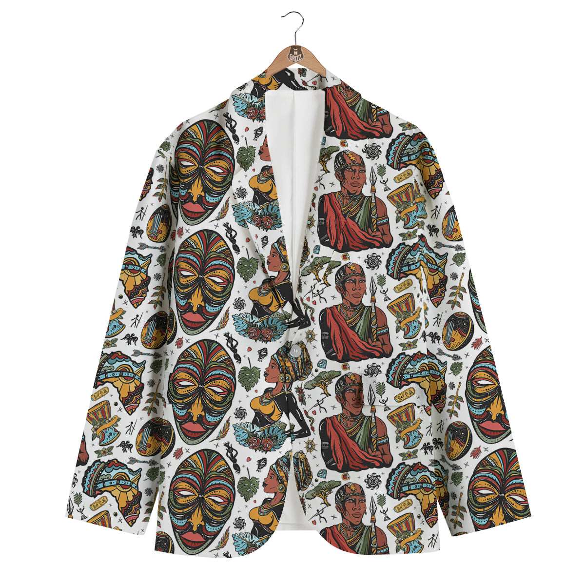 Ethnic Afro African Print Pattern Men's Blazer-grizzshop