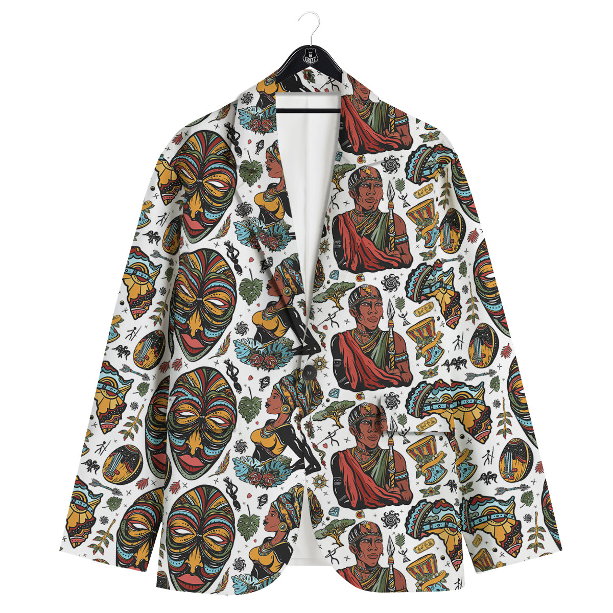Ethnic Afro African Print Pattern Men's Sport Coat-grizzshop