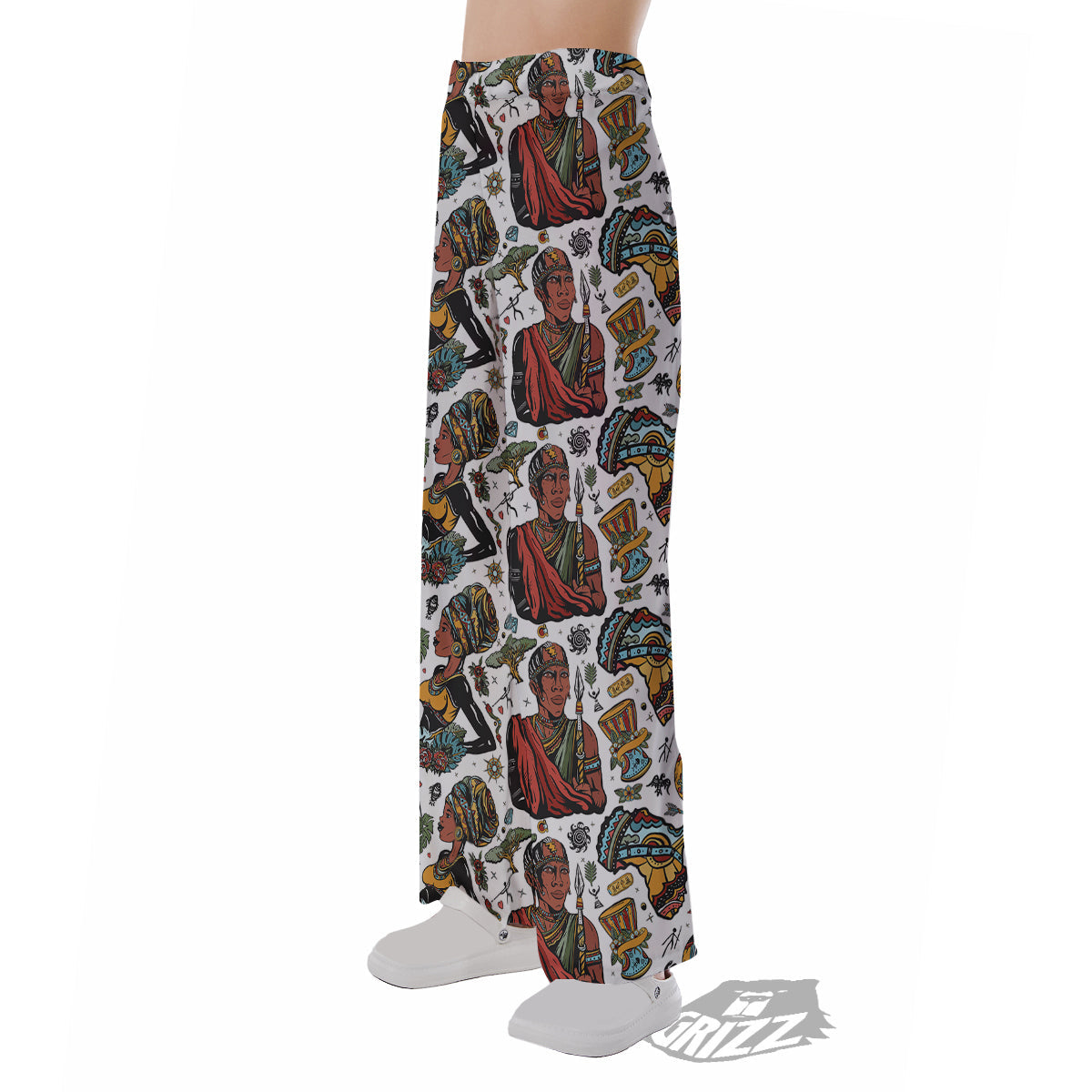 Ethnic Afro African Print Pattern Pajama Pants-grizzshop