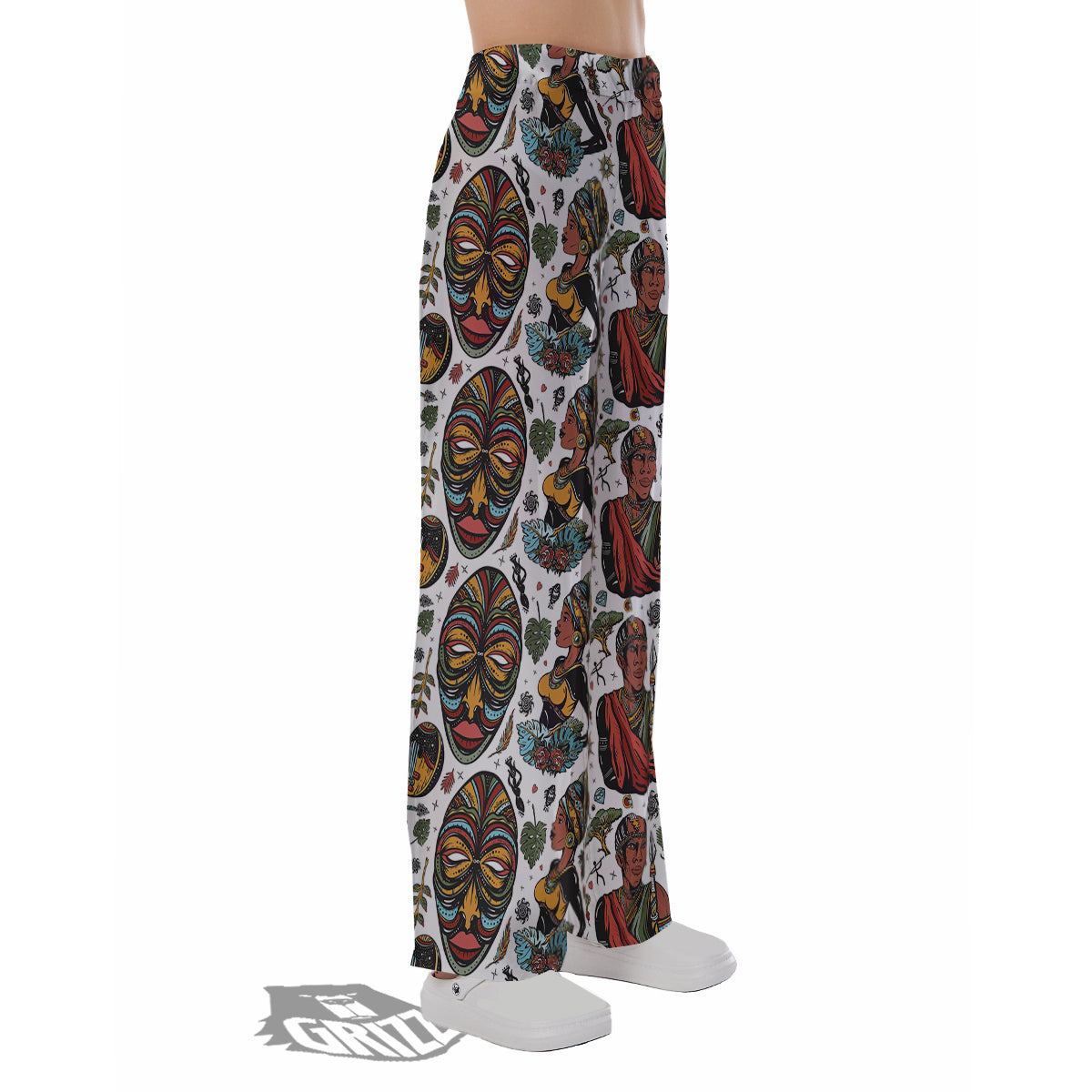 Ethnic Afro African Print Pattern Pajama Pants-grizzshop