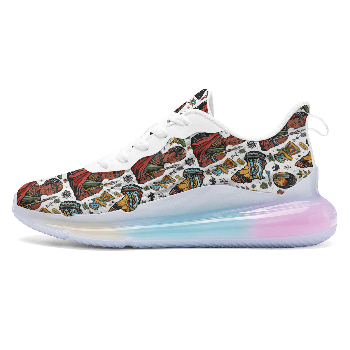 Ethnic Afro African Print Pattern Running Sneakers-grizzshop