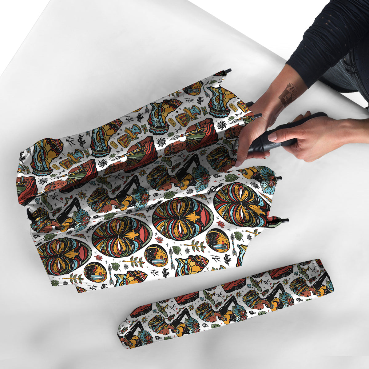Ethnic Afro African Print Pattern Umbrella-grizzshop