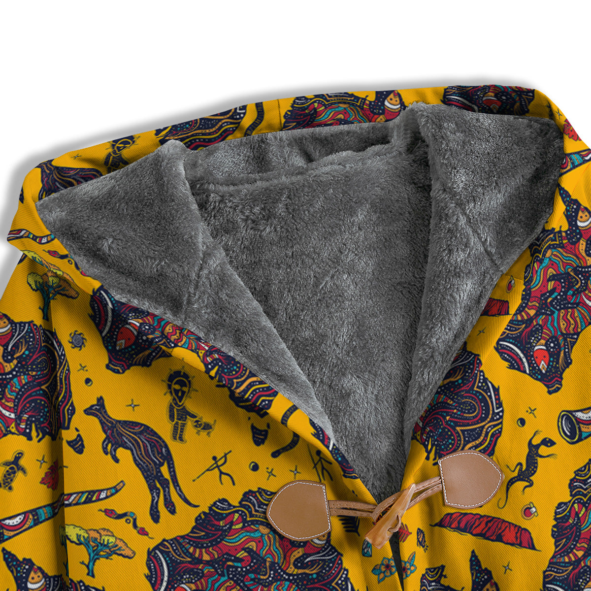 Ethnic Australian Map Tattoo Print Pattern Men's Windbreaker Jacket-grizzshop