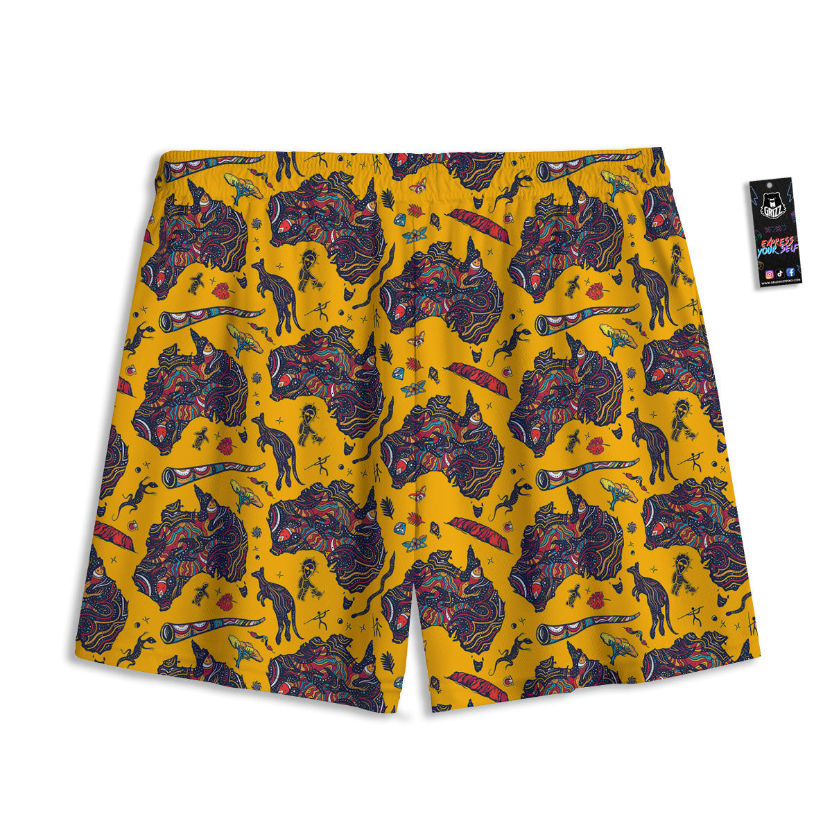 Happy Panda Cute Print Pattern Mesh Shorts