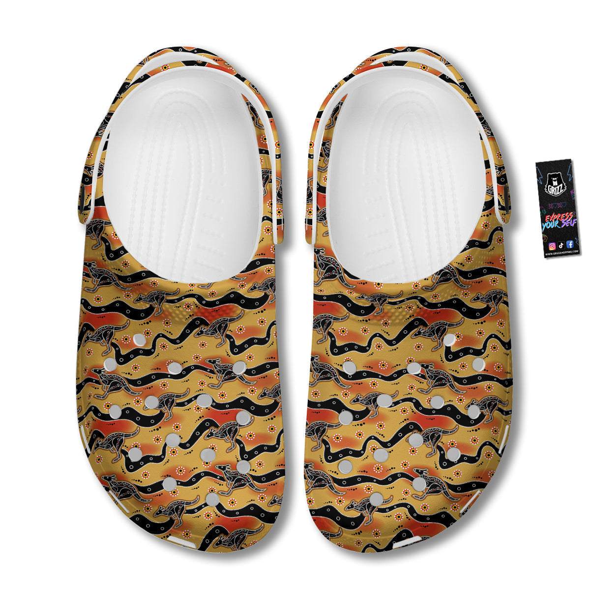Ethnic Australian Print Pattern Clog-grizzshop