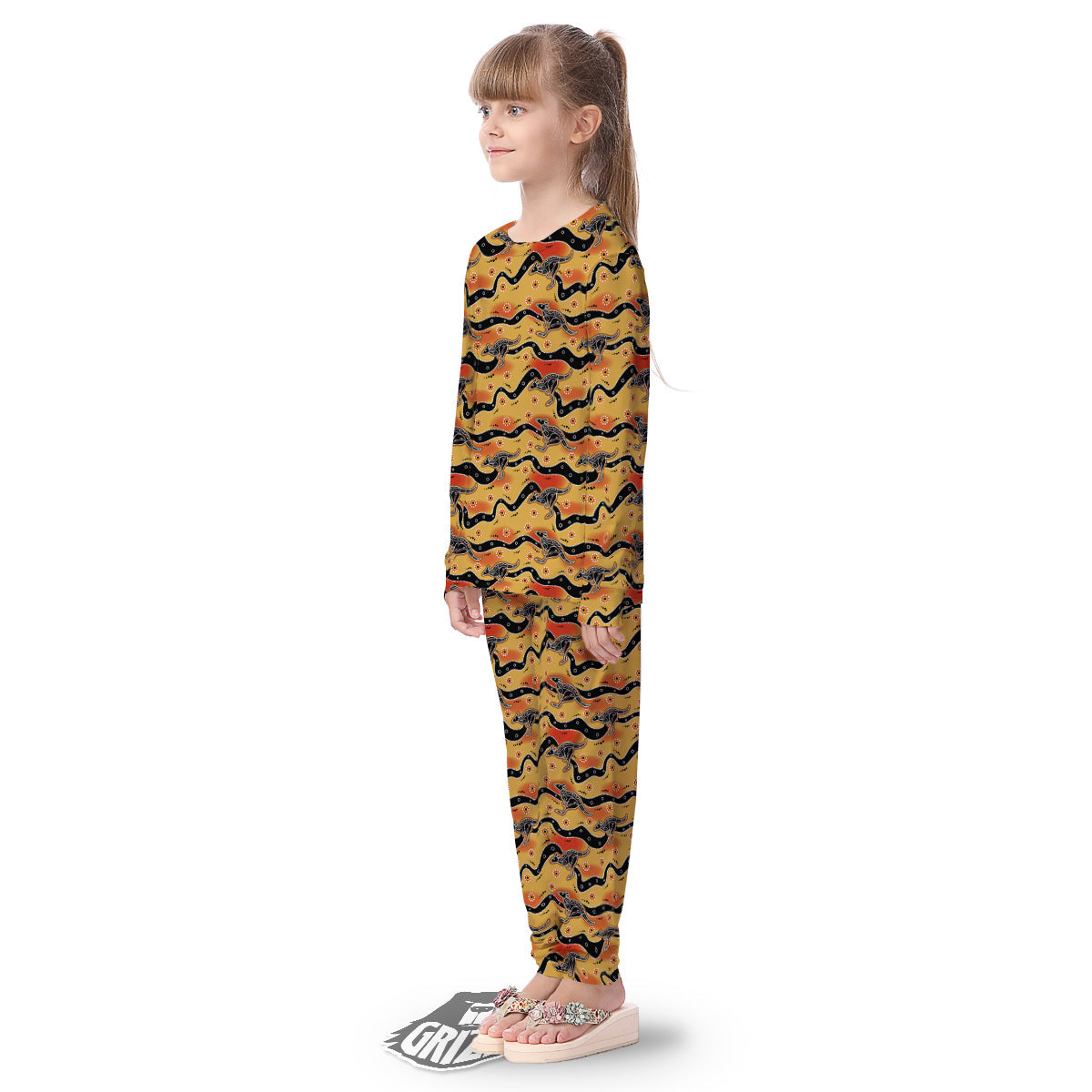 Ethnic Australian Print Pattern Kid's Pajamas-grizzshop