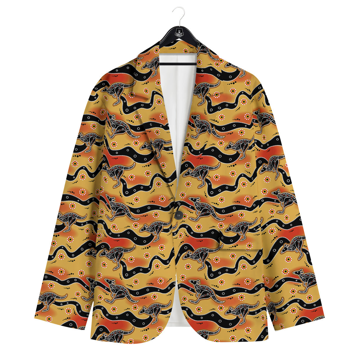 Ethnic Australian Print Pattern Men's Sport Coat-grizzshop