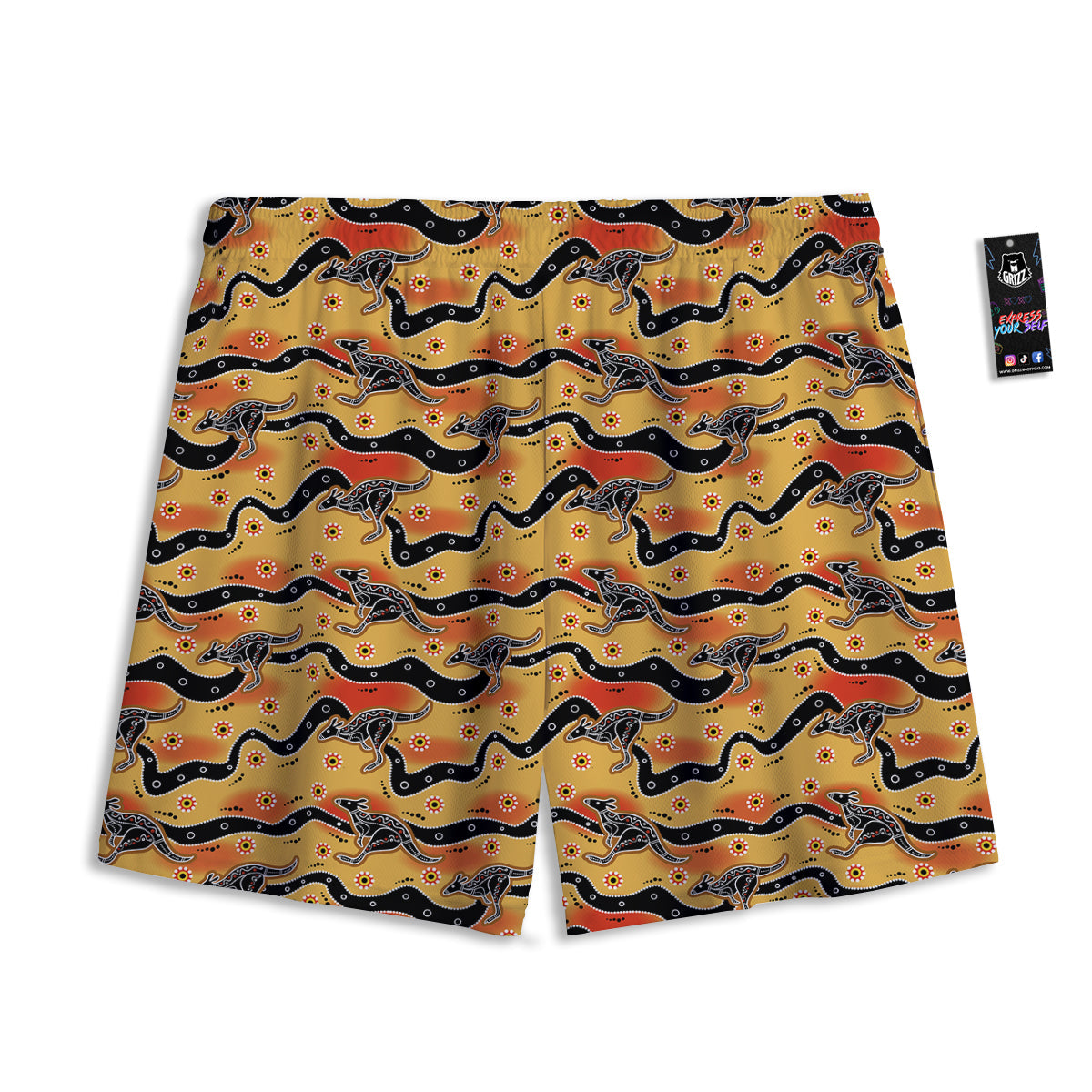 Fresh Leaf Tropical Print Mesh Shorts
