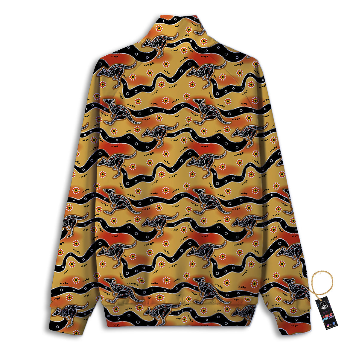 Ethnic Australian Print Pattern Track Jacket-grizzshop