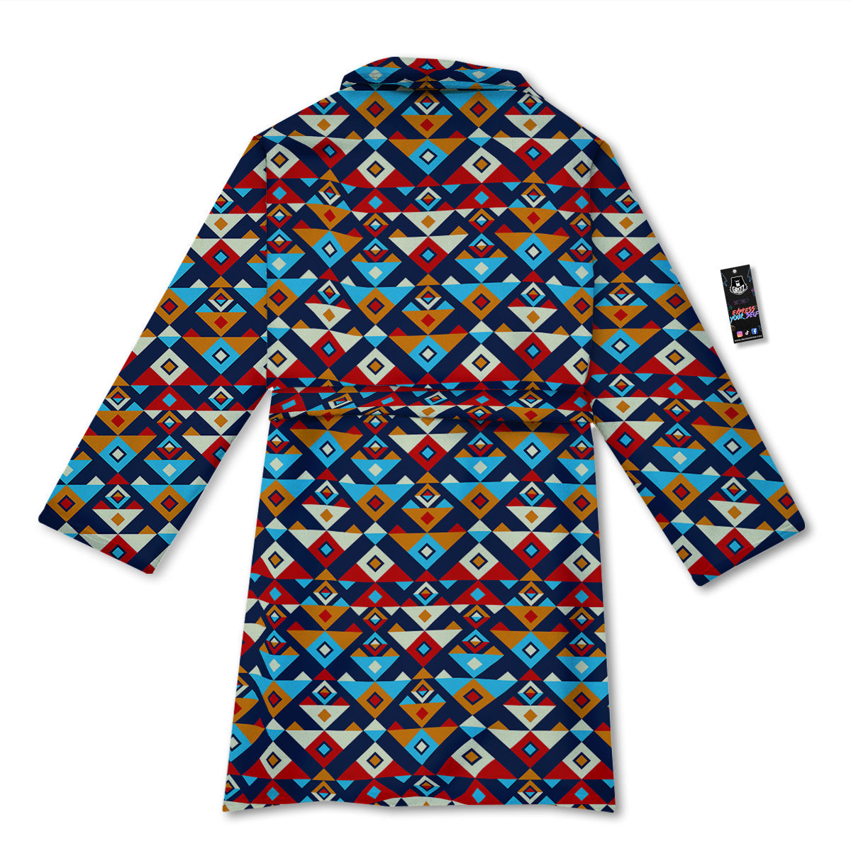 Ethnic Boho Colorful Print Pattern Bathrobe-grizzshop