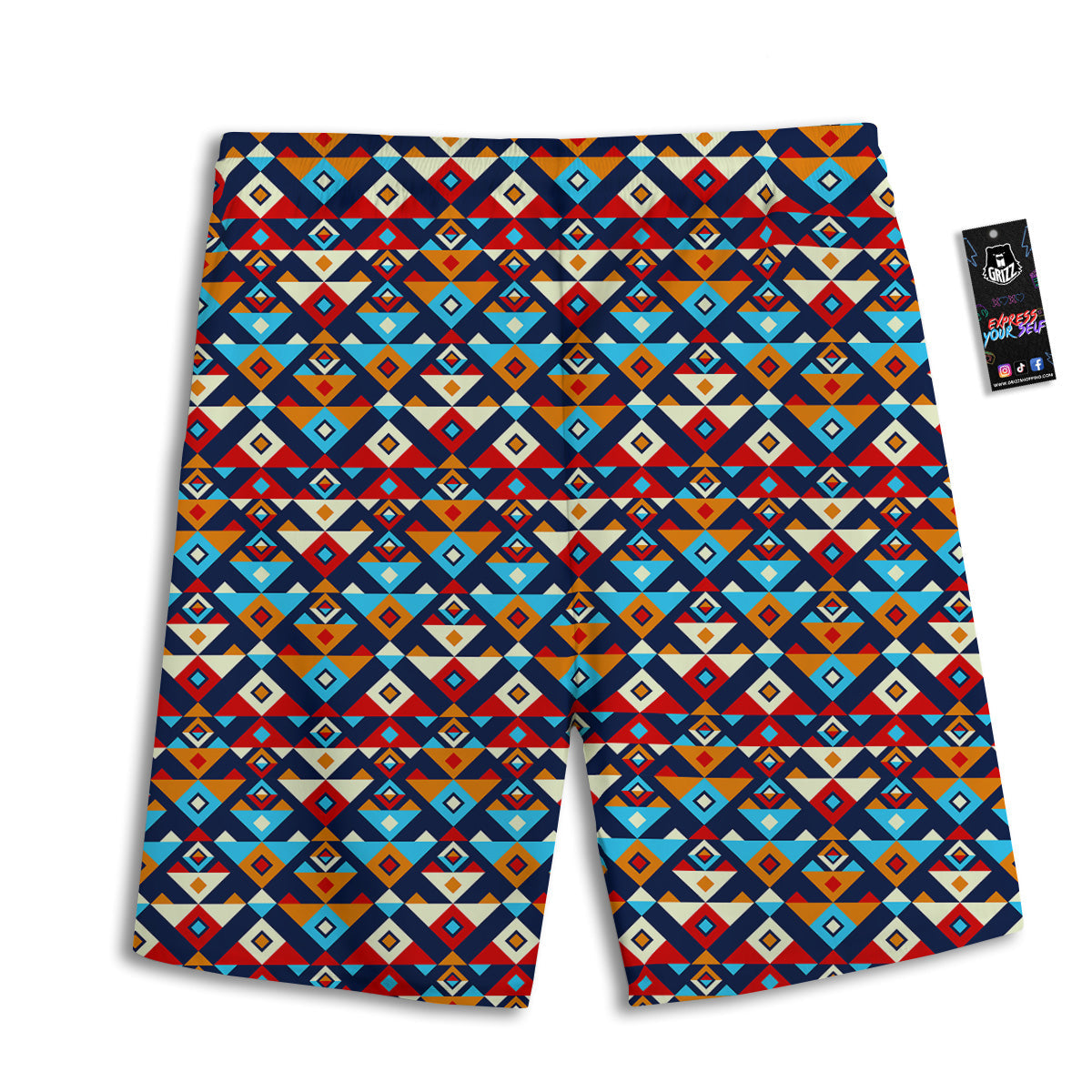Ethnic Boho Colorful Print Pattern Men's Athletic Shorts