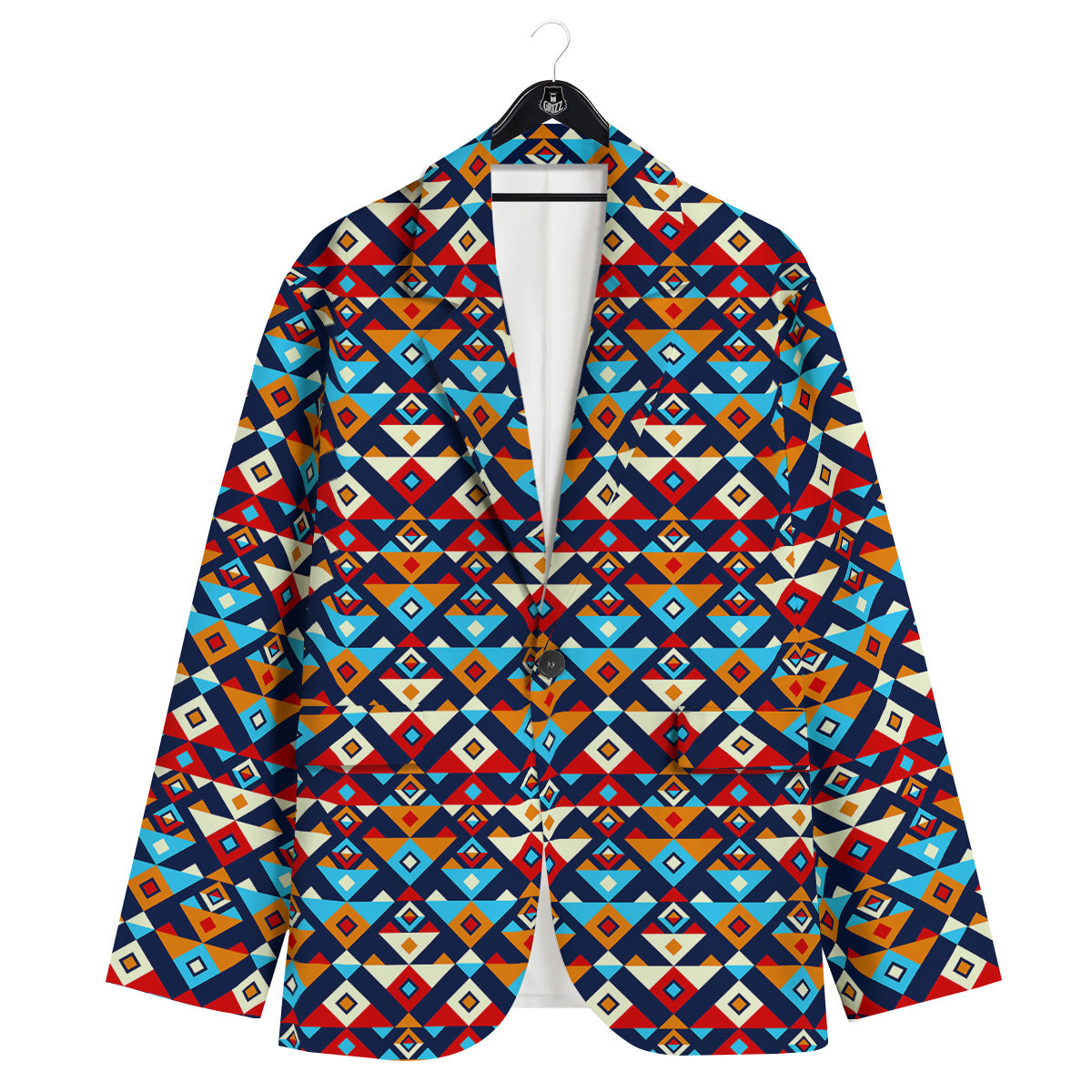 Ethnic Boho Colorful Print Pattern Men's Sport Coat-grizzshop