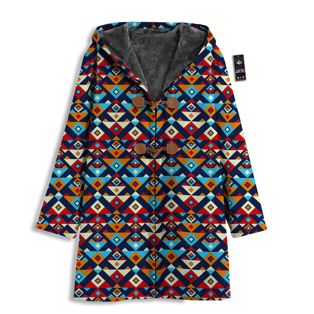 Ethnic Boho Colorful Print Pattern Men's Windbreaker Jacket-grizzshop