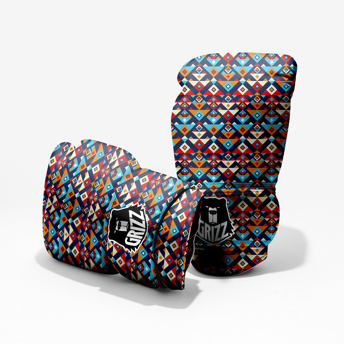 Ethnic Boho Colorful Print Pattern Pro Boxing Glove