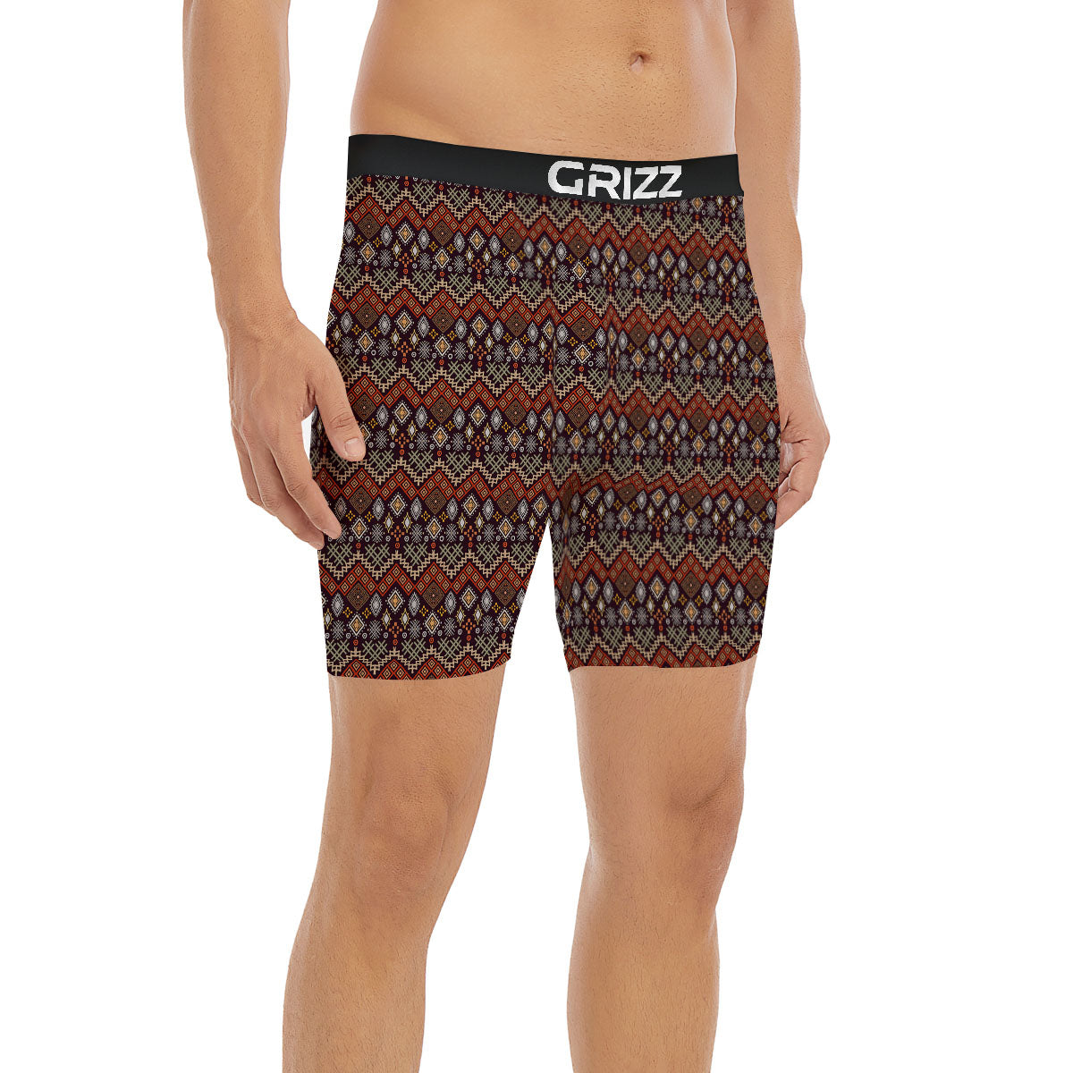 Ethnic Boho Print Pattern Boxer Briefs-grizzshop
