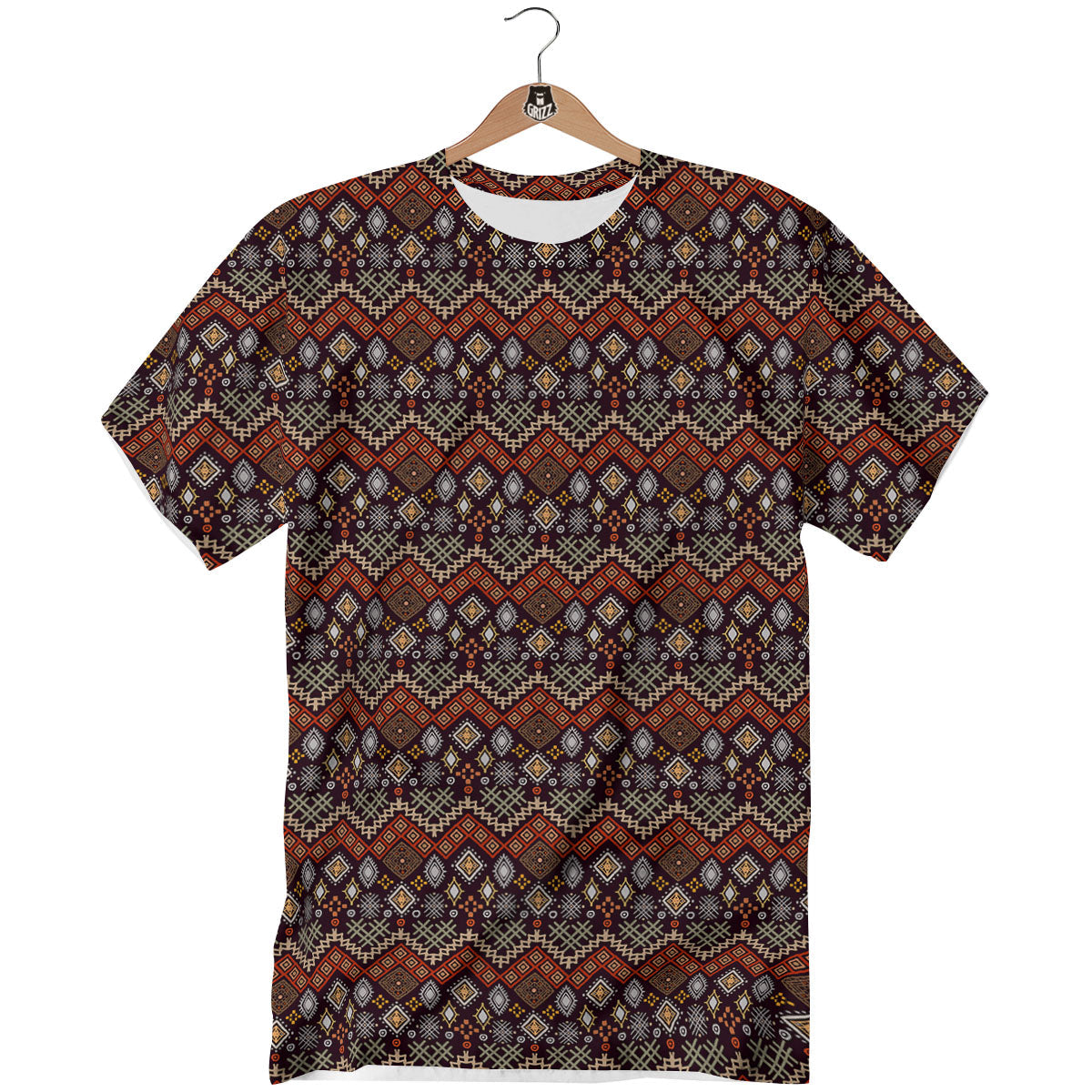 Ethnic Boho Print Pattern T-Shirt-grizzshop