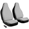 Ethnic Boho White And Black Print Car Seat Covers-grizzshop