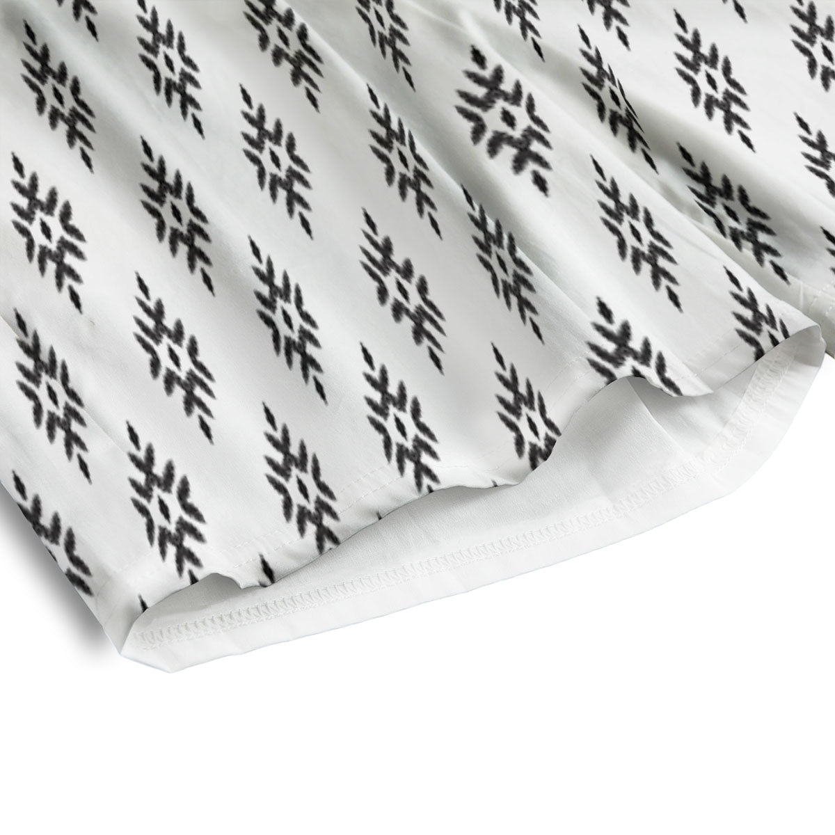 Ethnic Boho White And Black Print Men's Athletic Shorts